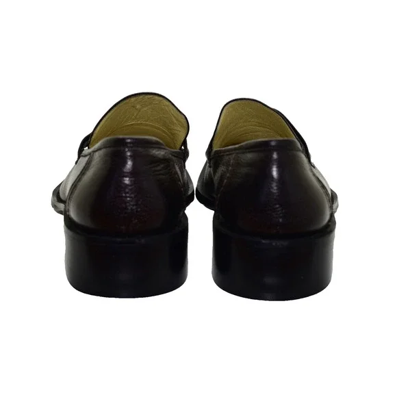 A8 Auth PAOLO IANTORNO Ren Brown Tumbled Leather Split Toe Loafer Shoes Size 46 - Picture 4 of 6